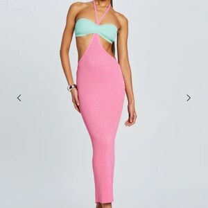 Pink Barbie Retrofete cut out Eloisa dress